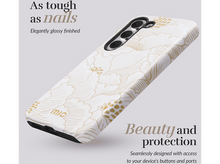 Charger l&#39;image dans la galerie, MIO BY MOBILIZE Cover Magsafe Compatible Samsung A16 4G/5G White Roses (80101)
