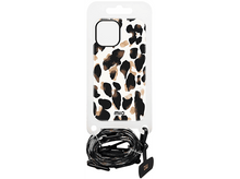 Charger l'image dans la galerie, Coque de téléphone dans un emballage, avec un motif léopard et un cordon.
