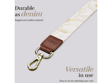 Charger l'image dans la galerie, Lanière avec crochet doré et cuir marron.
