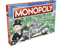 Charger l&#39;image dans la galerie, Boîte de jeu Monopoly. La boîte montre les personnages de Monopoly et un horizon.
