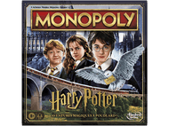Boîte de jeu de société Monopoly Harry Potter. Personnages et Poudlard en arrière-plan.