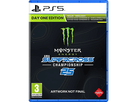 Jaquette de jeu : fond noir, logo vert, texte blanc. Logo PlayStation 5.