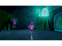 Charger l'image dans la galerie, Un personnage de dessin animé courant dans un environnement de grotte de couleur sarcelle.
