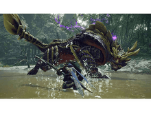 Charger l&#39;image dans la galerie, Un monstre affronte un guerrier maniant deux épées dans l&#39;eau.
