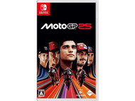 Pochette du jeu MotoGP 25, avec des coureurs, des motos et le logo Nintendo Switch.