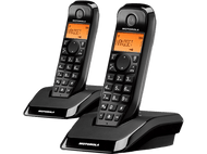 MOTOROLA Téléphone sans fil S1202 Dect Duo Mix Black (1202BLACK)