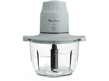 Charger l&#39;image dans la galerie, Robot culinaire Moulinex sur fond blanc. Vert clair et bol transparent.
