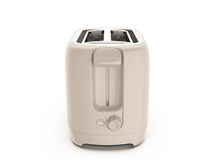 Charger l&#39;image dans la galerie, Grille-pain beige avec deux fentes, un bouton stop et un cadran pour contrôler le brunissage.
