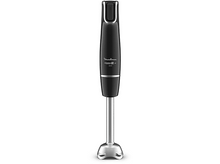 Charger l&#39;image dans la galerie, Mixeur plongeant noir. Le mixeur est debout sur une surface blanche.

