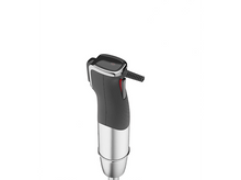 Charger l&#39;image dans la galerie, Mixeur plongeant noir et argent avec indicateur d&#39;alimentation rouge.
