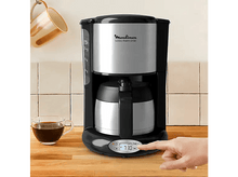 Charger l&#39;image dans la galerie, MOULINEX Percolateur Subito Therm Timer (FT362811/7211003648) Machine à café Noir
