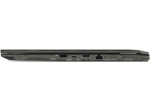 Charger l&#39;image dans la galerie, Vue latérale d&#39;un ordinateur portable fermé avec un motif camouflage. Divers ports sont visibles le long du bord.
