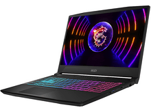 Charger l&#39;image dans la galerie, Ordinateur portable noir avec clavier coloré et un dragon sur l&#39;écran.
