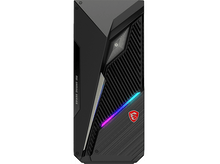 Charger l&#39;image dans la galerie, Boîtier PC MSI Gaming Series. Noir et gris, avec bouton d&#39;alimentation et éclairage RVB.
