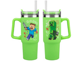 Mug de voyage XL Minecraft 900ml avec paille Vert (PP14600MCF)