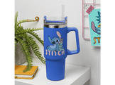 Mug de voyage XL Stitch 900ml avec paille Bleu (PP14794LS)