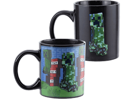 Deux mugs Minecraft, un avec Creeper et TNT, l