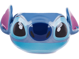 Bol Stitch. Visage bleu, grands yeux et oreilles. Personnage de dessin animé.