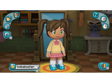 Charger l'image dans la galerie, Un écran de personnalisation de personnage MySims. Une fille avec des couettes et des taches de rousseur est au centre.
