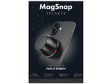 MYSTYLE Coque de téléphone noire MagSnap avec enceinte Bluetooth et compatibilité MagSafe