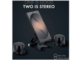 MYSTYLE Coque de téléphone noire MagSnap avec enceinte Bluetooth et compatibilité MagSafe