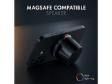 MYSTYLE Coque de téléphone noire MagSnap avec enceinte Bluetooth et compatibilité MagSafe