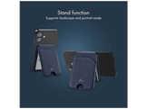 MYSTYLE Porte-carte magnétique compatible MagSafe avec fonction standard Bleu Nuit