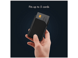 MYSTYLE Porte-carte magnétique compatible MagSafe avec fonction support, étui de téléphone universel noir