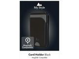 MYSTYLE Porte-carte magnétique compatible MagSafe avec fonction support, étui de téléphone universel noir