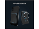 MYSTYLE Porte-carte magnétique compatible MagSafe avec fonction support, étui de téléphone universel noir