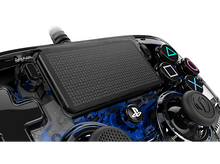 Charger l&#39;image dans la galerie, Une manette PlayStation bleue et noire transparente avec des boutons et un pavé tactile.
