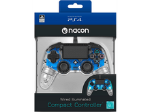 Charger l&#39;image dans la galerie, NACON Manette filaire Compacte Lumineuse PS4 Bleu (PS4OFCPADCLBLUE)
