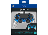 NACON Manette filaire Compacte Lumineuse PS4 Bleu (PS4OFCPADCLBLUE)