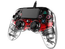 Charger l&#39;image dans la galerie, NACON Manette filaire Compacte Lumineuse PS4 Rouge (PS4OFCPADCLRED)
