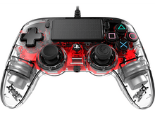 Charger l&#39;image dans la galerie, NACON Manette filaire Compacte Lumineuse PS4 Rouge (PS4OFCPADCLRED)
