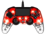 NACON Manette filaire Compacte Lumineuse PS4 Rouge (PS4OFCPADCLRED)