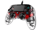 NACON Manette filaire Compacte Lumineuse PS4 Rouge (PS4OFCPADCLRED)