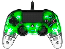 Charger l&#39;image dans la galerie, NACON Manette filaire Compacte Lumineuse PS4 Vert (PS4OFCPADCLGREEN)
