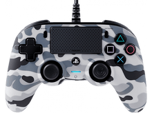 Charger l&#39;image dans la galerie, Manette PS4 à motif camouflage avec boutons et connexion filaire.
