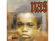 Pochette de l'album de Nas, un jeune garçon avec une superposition floue de la ville. Le titre est 