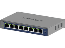 Charger l&#39;image dans la galerie, NETGEAR Switch 8 port Gigabit Prosafe Plus Gris (GS108E-400EUS)
