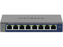 Charger l&#39;image dans la galerie, NETGEAR Switch 8 port Gigabit Prosafe Plus Gris (GS108E-400EUS)
