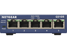 Charger l&#39;image dans la galerie, NETGEAR Switch de bureau 5 ports ProSafe Unmanaged Gris (GS105GE)
