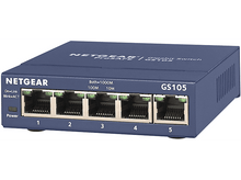 Charger l&#39;image dans la galerie, NETGEAR Switch de bureau 5 ports ProSafe Unmanaged Gris (GS105GE)
