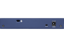 Charger l&#39;image dans la galerie, Un appareil réseau bleu avec des ports et des connexions. L&#39;arrière a un interrupteur marche/arrêt et une entrée d&#39;alimentation.
