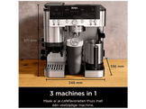 NINJA  Luxe Café Premier 3-en-1 Machine à expresso - Machine à expresso semi-automatique - Capacité (réservoir d'eau): 2 l - Argenté