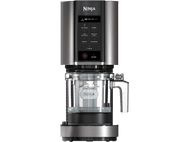 Robot culinaire Ninja, argent et noir, avec commandes à écran tactile.