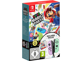 NINTENDO Super Mario Party (Code de téléchargement) + Paire de manettes Joy-Con Mauve pastel / Vert pastel