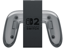 Charger l&#39;image dans la galerie, Poignée de charge Nintendo Switch, noir avec côtés transparents gris, sur fond blanc.

