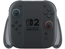 Charger l&#39;image dans la galerie, Une manette Nintendo Switch noire, montrant les boutons et les croix directionnelles.
